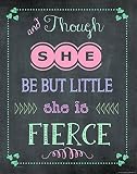 Heritage 1093 She is Fierce Wall Decor 10 x 8-Inch Chalkboard [並行輸入品]