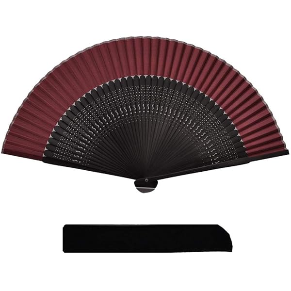 扇子 赤と白の波模様 ケース付き 扇子 多幸扇60間 馬 0046 緑・紺 | 保赤軒/ホセッケン