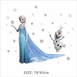 Disney FROZEN Queen Elsa and Olaf Removable Wall Sticker Decal [並行輸入品]