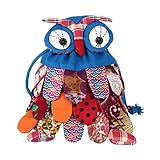 (スマイル ワキキ)Smile YKK キッズ リュックサック 子供用 デイパック 切り替え バックパック 赤ちゃん バッグ 折り畳み 鞄 フクロウ型 エスニック アウトドア 登山 E