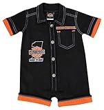 ハーレーダビッドソンBaby Boys ' # 1 B & Sインターロック半袖新生児ロンパース3052519 カラー: ブラック