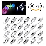 LEORX 30 White LED Paper Lantern Lights for Balloons Party Floral Decoration, Waterproof [並行輸入品]