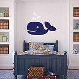 ベビーWhales壁デカール魚壁装飾子供部屋壁アートマリンスタイル子供部屋ステッカー 35"h x46"w