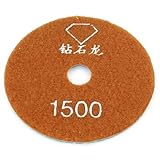 uxcell 1500グリット大理石用ダイヤモンド研磨パッド　直径15cm　ライトブルー　オレンジ