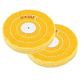 JINTONG 仕上 研磨 用 127 mm 5インチ コットン 布 バフ ホイール 2 個 セット 両頭 グラインダー にも 作業