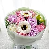 【緊急値下げ】BIO newガーベラブーケ フレグランスソープフラワーを贅沢に使用 クリアバック・ギフトボックス付でお祝いやお見舞い、ギフトにぴったり。(ニュースイートピンク)