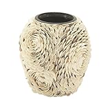 Deco 79 41157 Ceramic Shell Vase 12'D, 13'H - [並行輸入品]