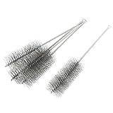 uxcell ワイヤブラシ　チューブブラシ　ステンレス製ブラシ　32cm長さ 50mm直径 5本入