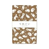 手ぬぐい 小紋柄 鈴ねこ （ほつれない加工済）