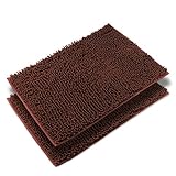 VDOMUS吸収性マイクロファイバーバスマットソフトShaggyバスルームマットシャワーRugs – 2ピース