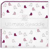 SwaddleDesigns Ultimate Receiving Blanket, Jewel Tone Little Chickies, Very Berry [並行輸入品]