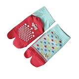 (靴下屋)kutsushitaya キッズいろいろ柄タビソックス11〜13cm ホシ　　サックス＋レッド