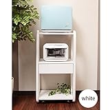 ディスプレイワゴン-H 幅43cm×奥行32cm×高さ78.5ｃｍ [ エステワゴン ネイルワゴン キッチンワゴン マルチワゴン サイドワゴン キャスター付き 収納 業務用 サロン ワゴン ラック ]