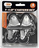 IIT 80870 Casters Wheel Set, 1-1/2-Inch, 4-Pack by IIT