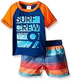 Osh Kosh Baby Boys ' Surfクルーショートスリーブラッシュガードセット カラー: ブルー