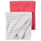 Carter's(カーターズ) 2パックベビーソフトスワドルブランケット ピンク おくるみ One Size【並行輸入】