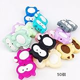 Mamimami Home 歯がため おしゃぶり シリコーン製 洗熊 3.2x2.3cm ミニクーン ビーズ 赤ちゃん おもちゃ がらがら ラトル DIY用 出産祝いにお薦め 誕生日 誕生祝い 歯固め