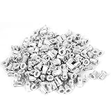 uxcell　リベット　ナット　M6 　アルミニウム　フラット　ヘッド　インサート　ナットサート　シルバー　トーン　300本入り