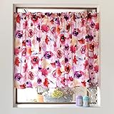 スタイルデコール(STYLE Decor) カフェカーテン 綿100% (72cm×100cm)スタンダードタイプ ブロッサム W3901110