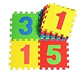 (ビグッド)Bigood 知育パズル ジョイントマット 知育ルームマット フロアマット プレイマット 幼児 キッズ 出産祝い プレゼント 10枚入り 数字 Eva材質