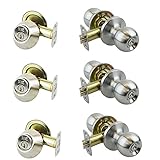 nu-set 3 x ( f-e-26d + 70026d ) ka 3 Sets of NuSet Keyed Alikeエントリドアノブwith Single円柱デッドボルトコンボ