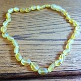 Baby Baltic Amber Teething Necklace - Raw Beans - Lemon by Baltic Amber Teething Necklaces