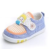 DANG PIG ソフト底の靴 ファーストシューズ 綿布靴 男の子 女の子 可愛い ガールパターン 快適 1-3歳 ピンク/ブルー/グレー 春夏 キッズシューズ (13cm, ブルー)