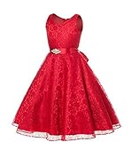 WIN 子供服 ガールズフォーマルドレス フラワードレス キッズドレス女児 ウェディングドレス　 レース　ノースリーブ お嬢様 ドレス フォーマル ピアノ発表会 パニエ 結婚式 誕生会 卒業式 演奏会