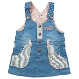 《春秋対応》 CHILD CHAMP(チャイルド チャンプ) ストレッチデニムリメイク風ジャンスカ 95cm/BL NO.C-86181401