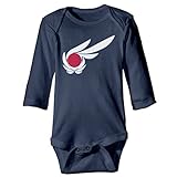 Sasa85 日本 都道府県 カートゥーン アイコン 長袖ボディースーツ ベビー服 カバーオール 赤ちゃん クール ライトブルー 6 M