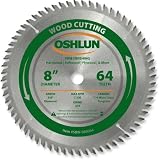 Oshlun SBW-080064 8-Inch 64 Tooth ATB Fine Finishing Saw Blade with 5/8-Inch Arbor (Diamond Knockout