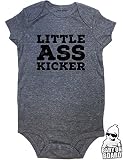 Daft Baby Little AssキッカーFunny Baby Onesieベビーシャワーギフト カラー: グレー