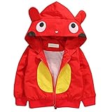 YY-Natuhi ベビー服 子供服 男の子 アウター コート かわいい キッズ ジャケット カーディガン 長袖 おしゃれ 防寒 トレンチコート 通園 通学 秋冬 ボーイズ (95cm, 2レッド)