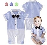 Effiku(エフィック) 子供服 ベビー キッズ フォーマルロンパース カバーオール ブルー ベビースーツ 男の子 結婚式 誕生日 お祝いに 80ｃｍ 90ｃｍ 95ｃｍ (90cm)