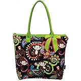 Monkey IslandTM Print Quilted Medium Tote Bag (Lime) by NGIL [並行輸入品]