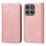 BonwFzin Motorola moto G66y 5g / moto G66j 5g 全適用 ケース 手帳型 モトローラ モト G66y 5G 手帳ケース motoG66y5g 手帳 スマホケース モトG66j5G カバー PU レザー ベルトなし マグネット フリップ カード収納 スタンド 落ち着いた色 レトロ ピンク