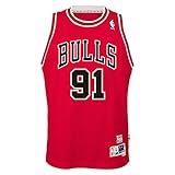 Outerstuff Dennis RodmanシカゴブルズNBA Youth Throwback Swingman Jersey – レッド Large (14-16)