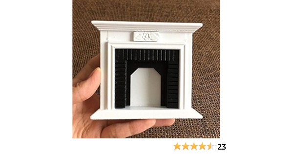 Amazon Eatingbiting 1 12 ドールハウスミニチュア暖炉 家具 部屋 木製 ヴィンテージ ブラック ホワイト 暖炉 1 12 妖精の風景 ハンドメイド クラフト ギフト 鮮やかなデザイン ホームデコレーション ミニ木製暖炉 ハウス おもちゃ