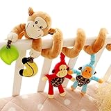 超かわいい ベビーベッドハンギング 人形 ベビーキッズ 装飾おもちゃ 猿 カラフル 音 モンキー ぬいぐるみ プレゼント 出産祝い 誕生日 プレゼント