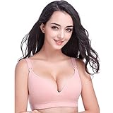 【妊婦専用】　授乳ブラジャー　マタニティ 授乳 兼用ブラ　薄い　軽い　伸縮性　通気性　柔らかい　ノンワイヤ　ホック　3/4カップ　マタニティウェア インナー下着