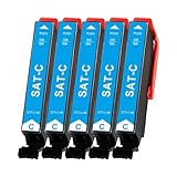 エプソン用 SAT サツマイモ SAT-C互換 インク 増量 シアン 5本セット エプソン EP-716A EP-816A EP-715A EP-815A EP-712A EP-713A EP-714A EP-812A EP-813A EP-814A 対応 さつまいも インクカートリッジ 残量検知対応