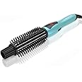 Phoebe Curling Iron Brush Dual Voltage Travel 1 inch Ceramic Tourmaline Ionic Hot Hair Curler Brush Professional Anti-Scald I