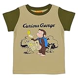 アスナロ（トップス 半袖tシャツ） Tシャツ 半袖 ベビー 男の子 子供 おさるのジョージ プリント95 ベージュ