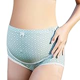 Hzjundasi 2Pcs マタニティ 調節可能な Loose 下着 High Waist 妊娠 Printing ブリーフ