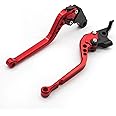 NICEDOLL CNC クラッチブレーキレバー R-oyal E-nfield 650 Interceptor Continental INT650 GT650 GT 650用 ロング アジャスタブル レッド