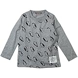 《H28年秋冬物》 nico hrat(ニコフラート) 製品洗い加工済み 42/2天竺ペンギン長袖Tシャツ 95cm /MG B-260267