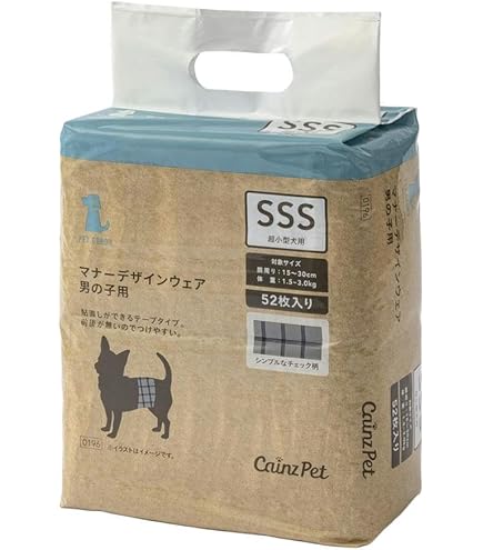 ユニ・チャーム マナーウェア男の子用 SSS 24枚入り　10袋セット 犬 おむつ マナーウェア 男の子用 SSSサイズ 青チェック紺チェック 24