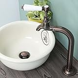 【Matilda】フィッシャーマン（ブロンズ）×【Plan de Paris】エレガンスアイボリー 単水栓 手洗い器 排水金具 セット