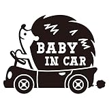 imoninn BABY in car ステッカー　【パッケージ版】　No.37　ハリネズミさん　（黒色）