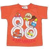 【本体綿100％】2017年 夏物 アンパンマン 天竺 ８８プリント Ｔシャツ Anpanman オレンジ◇95cm